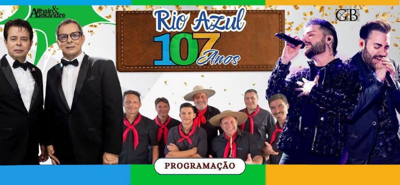 Canta Rio dará início às festividades dos 107 anos de Rio Azul neste dia 04