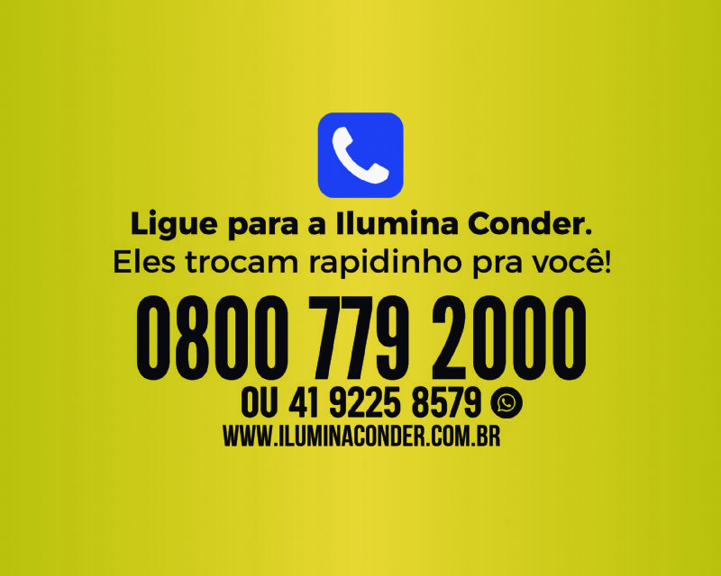Ilumina Conder substitui lâmpadas em Irati e municípios da região; pedidos devem ser feitos pelo 0800