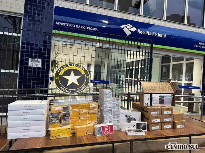 Receita Federal Foz apreende cerca de R$100 mil em eletrônicos descaminhados em São Miguel do Iguaçu