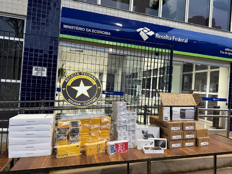 Receita Federal Foz apreende cerca de R$100 mil em eletrônicos descaminhados em São Miguel do Iguaçu