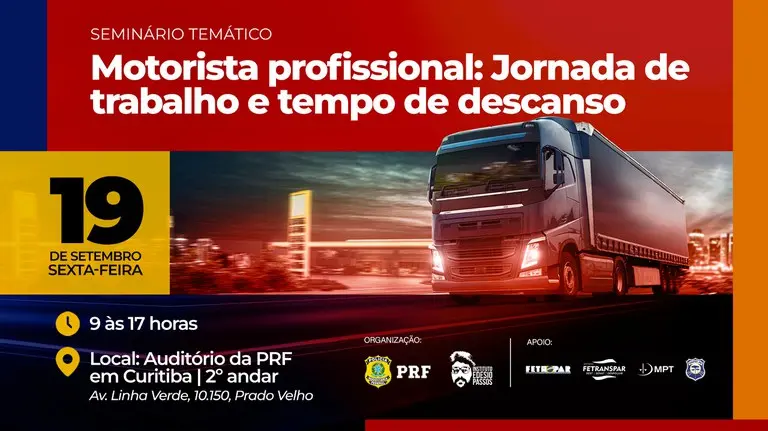 PRF promove seminário nacional sobre jornada de trabalho e tempo de descanso dos motoristas profissionais