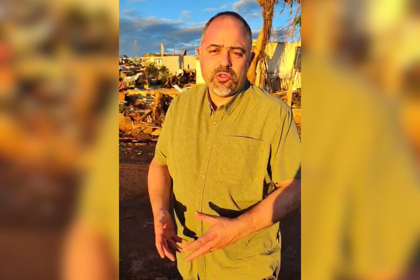 Artagão Júnior visita Rio Bonito do Iguaçu e anuncia apoio à proposta de lei que prevê auxílio de R$ 50 mil por família atingida pelo tornado