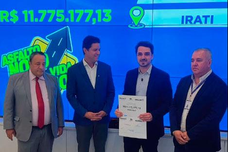 Governo do Estado autoriza licitação de quase R$ 12 milhões para asfaltar ruas de Irati