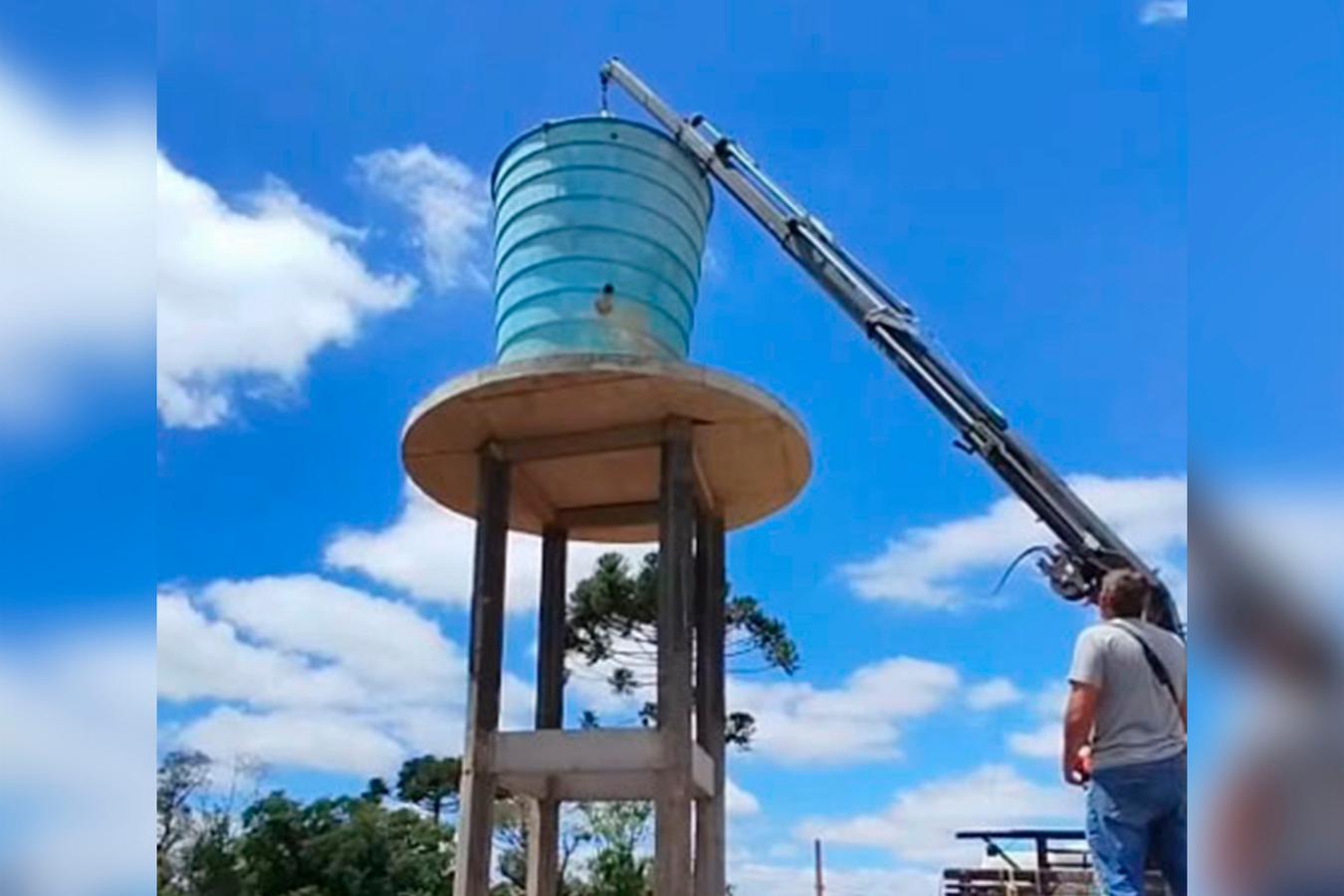 Novo sistema de reserva de água estabiliza abastecimento em Fernandes Pinheiro