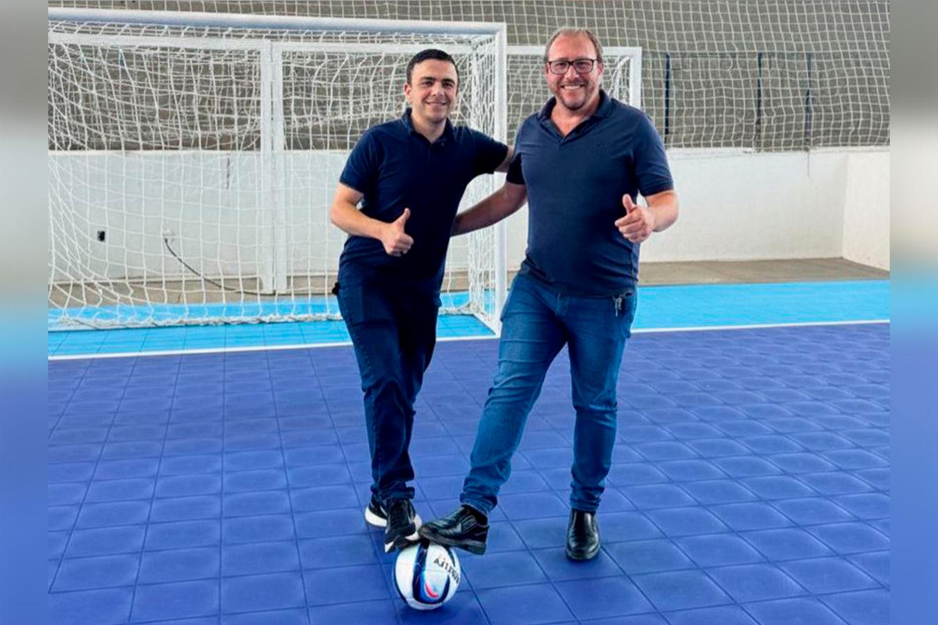 Aliel Machado e prefeito Laércio entregam reforma no Ginásio Camilão, em Rebouças