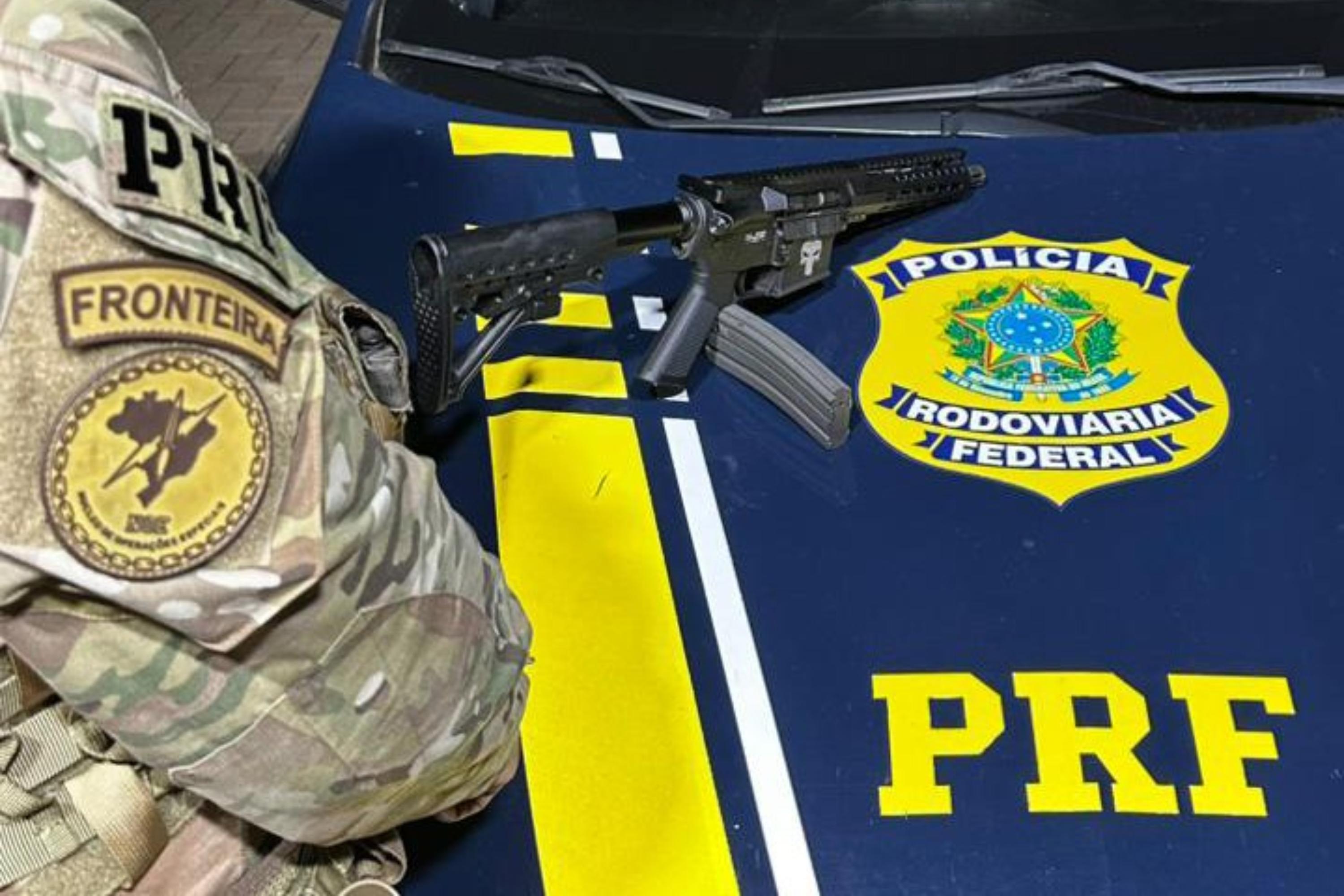 PRF apreende fuzil na região de fronteira do Paraná