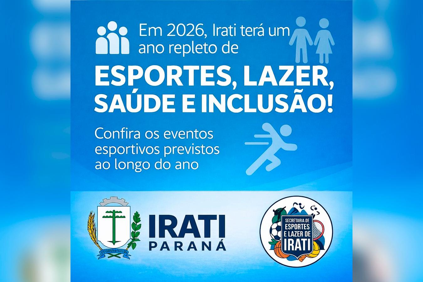 Secretaria de Esporte divulga calendário esportivo de Irati para 2026