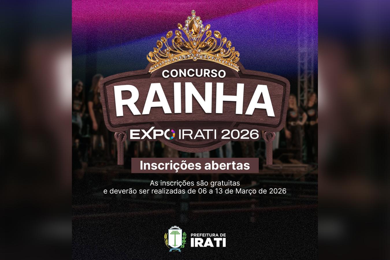Concurso de Rainha e Princesas da Expo Irati 2026 está com inscrições abertas