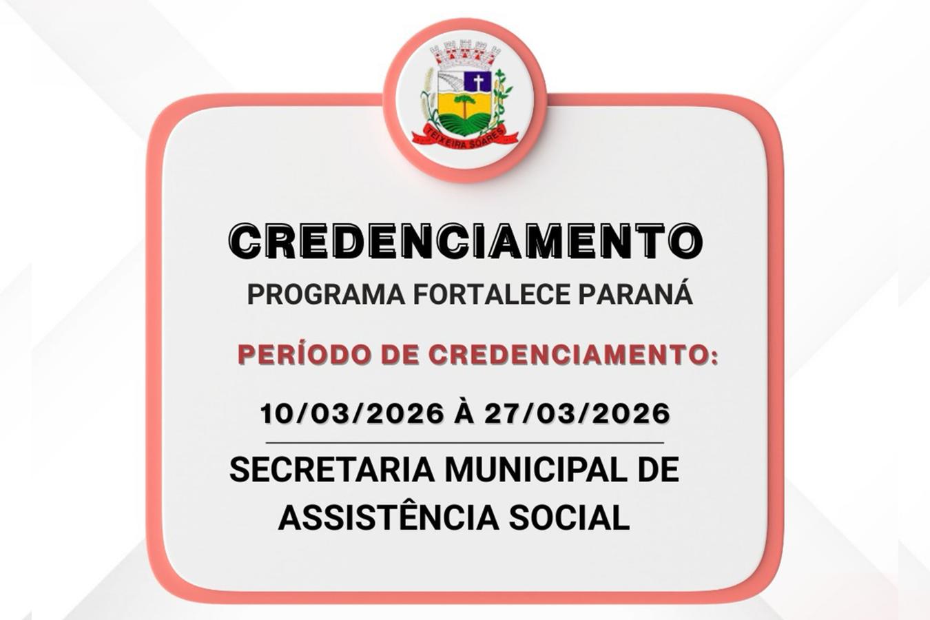 Teixeira Soares abre credenciamento para o Programa Fortalece Paraná