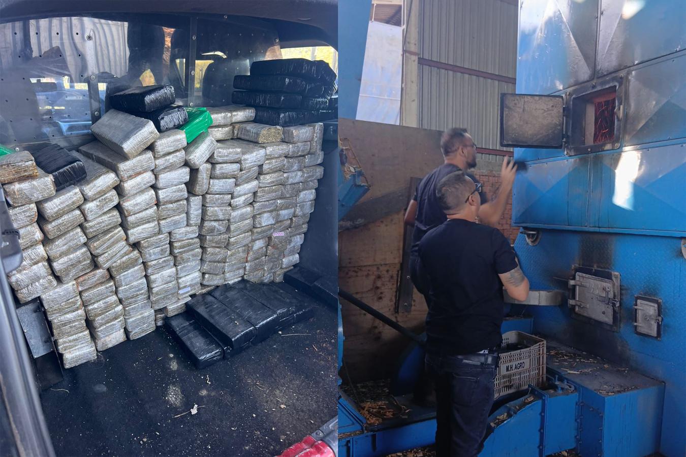 Polícia Civil realiza incineração de aproximadamente 300 quilos de drogas em Teixeira Soares