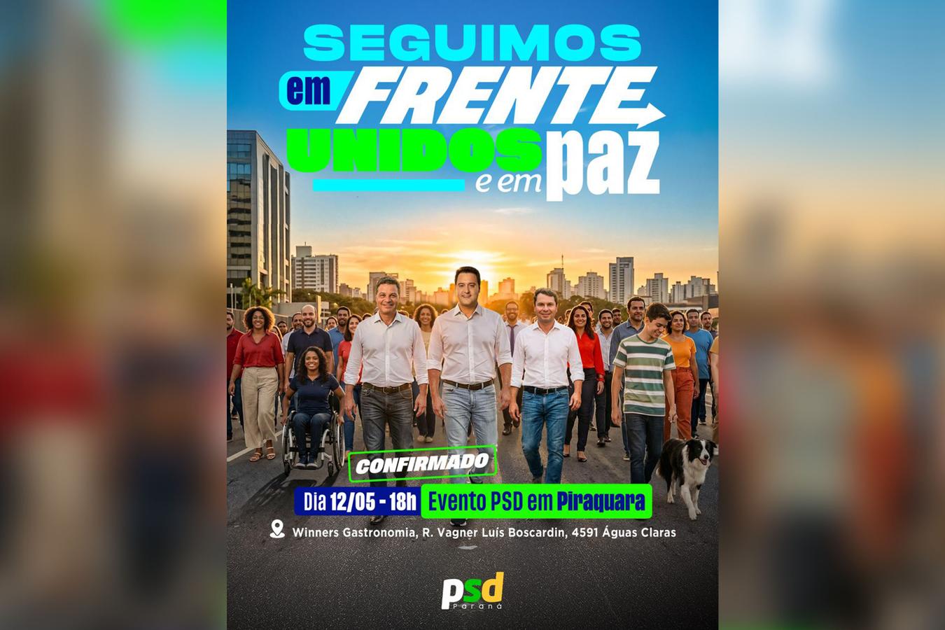 PSD começa circuito de eventos com Ratinho Junior e Sandro Alex por Piraquara e Colombo