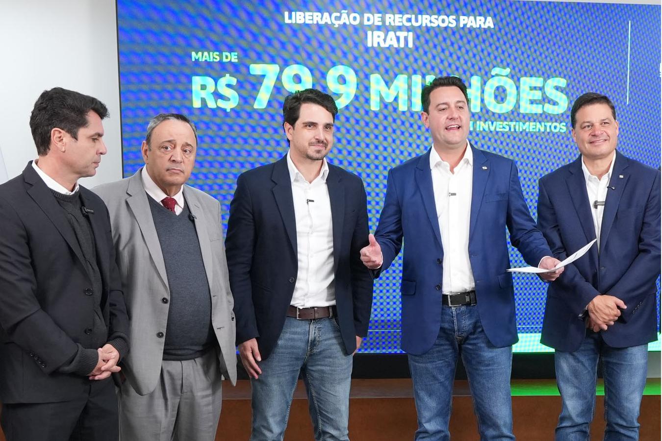 Governador Ratinho Junior libera cerca de R$ 125 milhões para obras em Irati e Rebouças