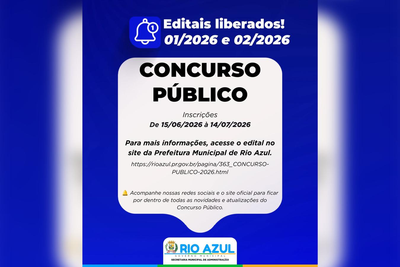 Prefeitura de Rio Azul abre concursos públicos com salários de até R$ 22,9 mil