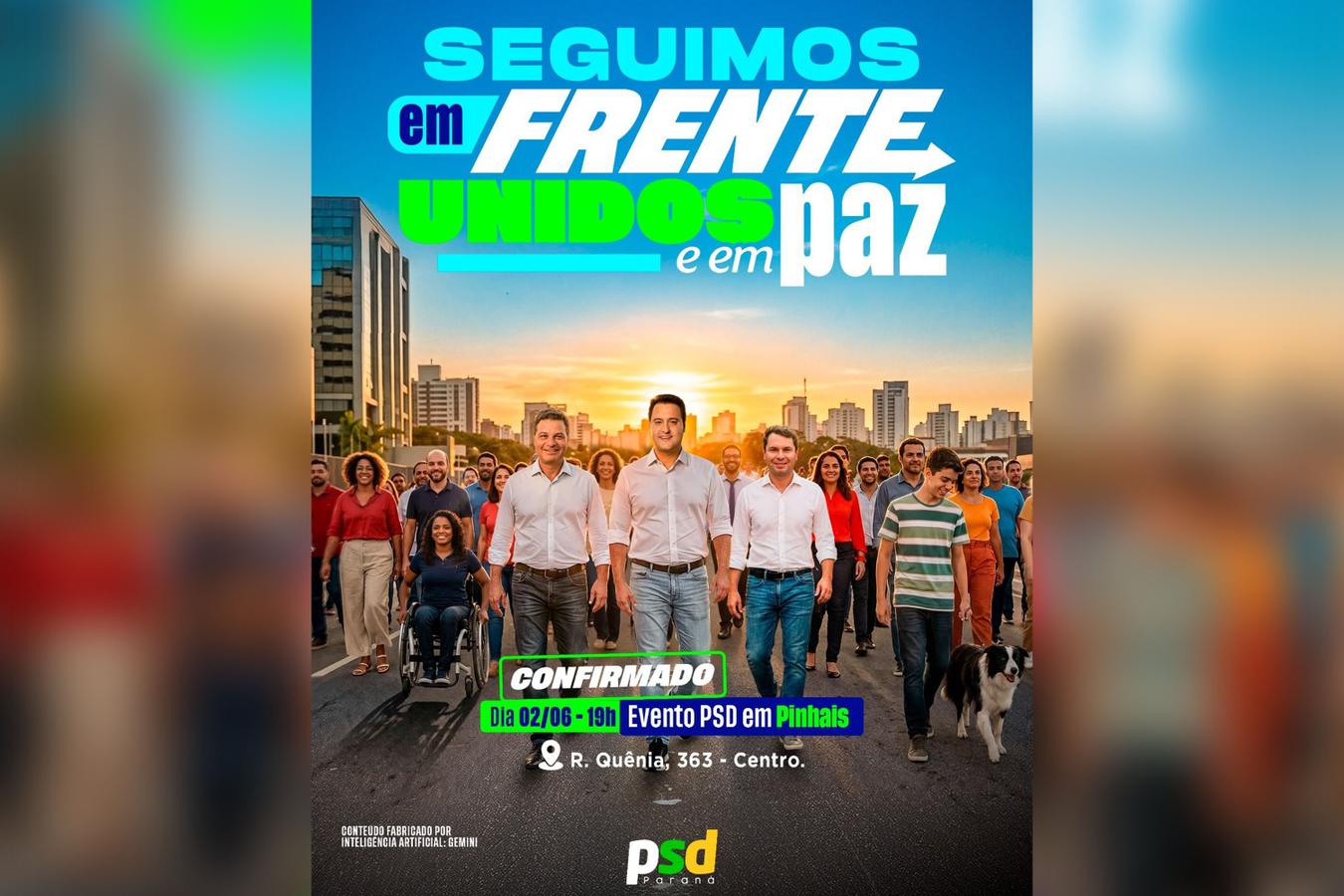 PSD Paraná reúne Ratinho Junior, Sandro Alex e lideranças da Região Metropolitana em grande encontro em Pinhais
