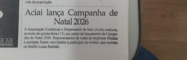 Aciai lança Campanha de Natal 2026 1 Aciai lança Campanha de Natal 2026