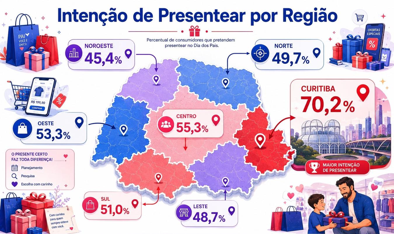 Intenção de compra para o Dia dos Pais cresce no Paraná 1 Intenção de compra para o Dia dos Pais cresce no Paraná