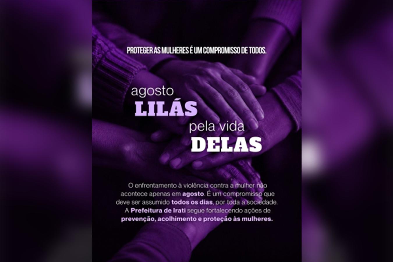 Campanha Agosto Lilás pela Vida Delas encerra programação em Irati